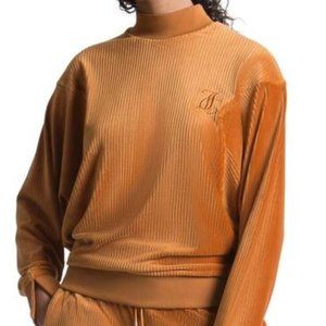 Juicy Couture Angled Velour Pullover in California Sunrise Size S
